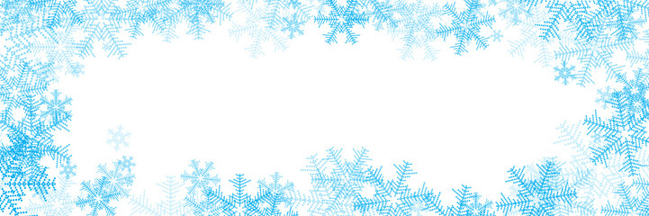 Vector Christmas background with snowflakes border