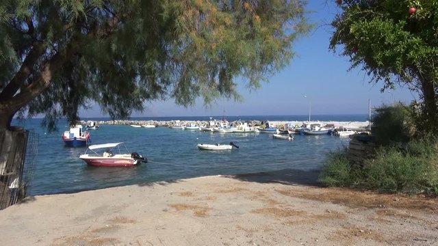 View of some picturesque boats in a small jetty.