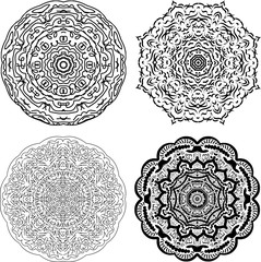 Beautiful lacy ornament. Decorative vector design element. Template design for card or poster