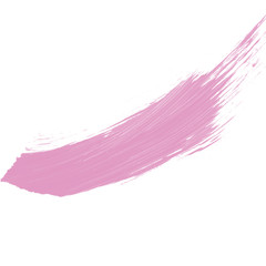 Paint series. Paint brush smearing pink paint on a white surface.