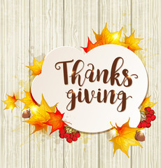 Greeting card for Thanksgiving Day