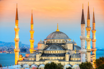 Fototapeta na wymiar The Blue Mosque, (Sultanahmet Camii), Istanbul, Turkey.