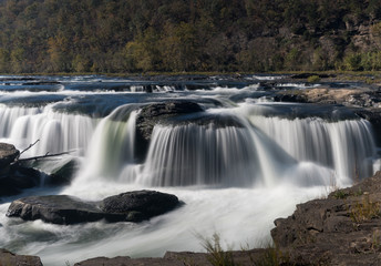 Fototapeta na wymiar Sandstone Falls on New River Summers County West Virginia