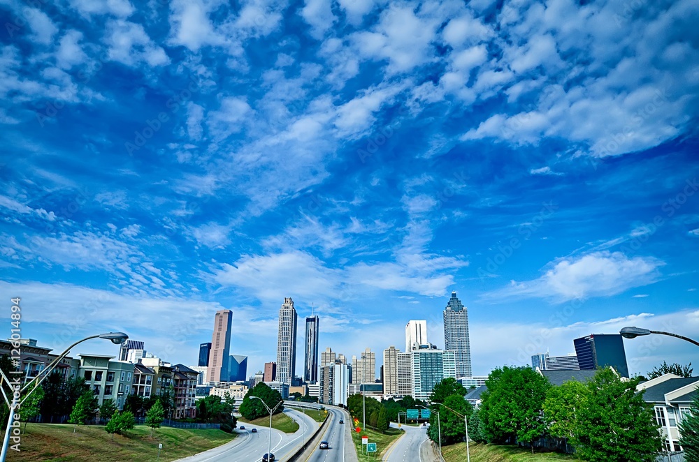 Wall mural atlanta georgia city downtown skyline view