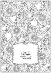 Floral pattern. Flower background. Floral Pattern with hand-draw