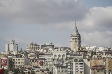 Fototapeta na wymiar View of Karakoy and Galata Tower in Istanbul, Turkey