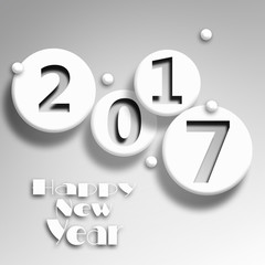 Abstract grey New Years wishes design template