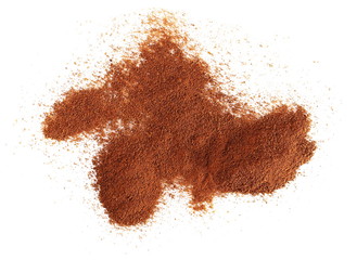 cinnamon powder isolated on white