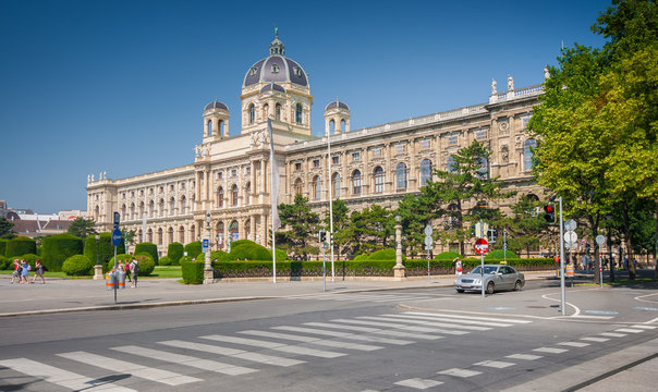 Wiener Ringstrasse with famous Naturhistorisches Museum in Vienna, Austria