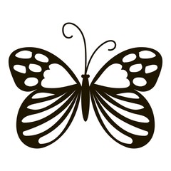 Beautiful butterfly icon. Simple illustration of beautiful butterfly vector icon for web