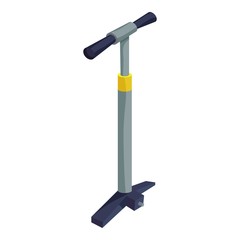 Pump for bicycle icon. Isometric illustration of pump for bicycle vector icon for web design