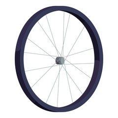 Bicycle wheel icon. Isometric illustration of bicycle wheel vector icon for web design