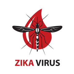 Obraz premium image of Zika virus alert with mosquito prohibited sign