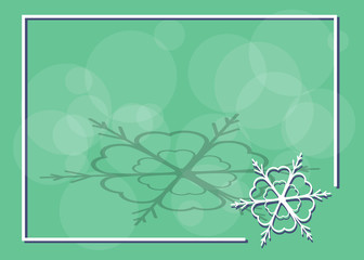Frame with snowflake in the corner