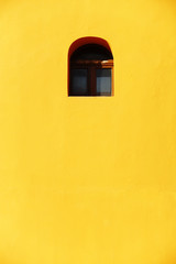 Abstract image of a window on an empty wall
