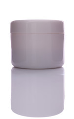 Jar for cosmetics on a white background