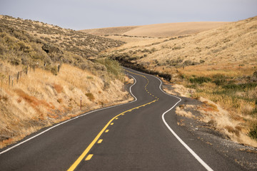 Fototapeta na wymiar Open Road Two Lane Highway Oregon State USA