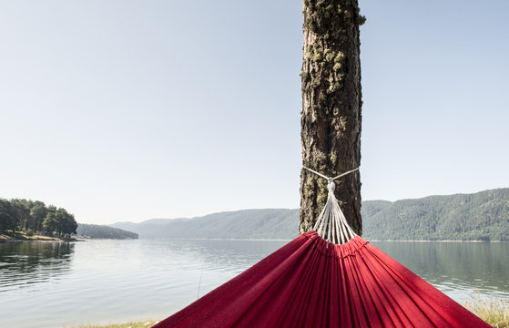 Hammock And Mountain Lake