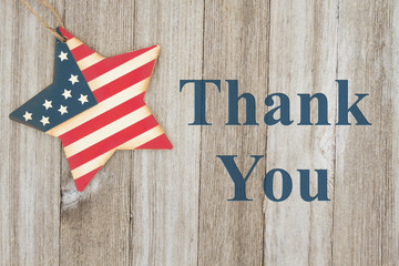 USA patriotic thank you message