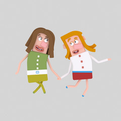 Cute lesbian couple.

Custom 3d illustration / design : Can't find what you are looking for? contact me! 