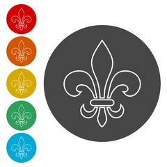 Fleur de lis symbol icon 