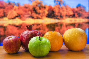 fruits on the windowsill