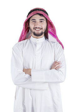 Arabian businessperson with folded arms