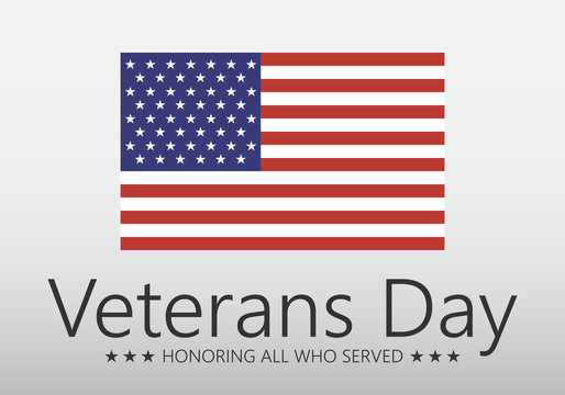 Vector illustration Veteran's day poster template Stars with U.S.A