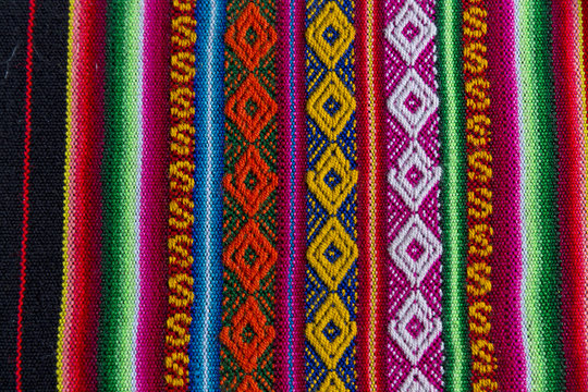 Andean textile in alpaca and sheet wool