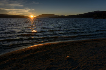 Sunset Over Big Bear Lake