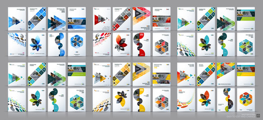 Business vector mega set. Brochure template layout, cover design - obrazy, fototapety, plakaty