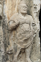 Buddha's statue rock carving in Longmen Grottoes, Luoyang, China