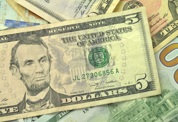 banknoty amerykańskie - obrazy, fototapety, plakaty