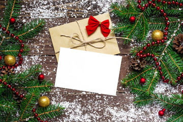 Fototapeta na wymiar greeting card for Christmas holidays and happy new year