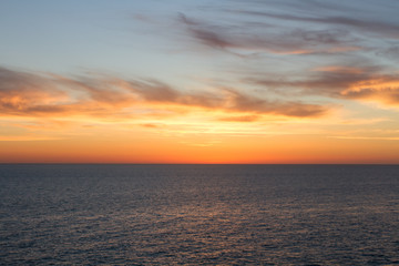 Naklejka na ściany i meble Sea sunset