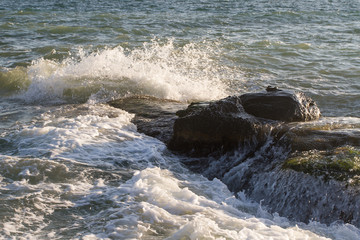 Surf at the Caspian shore