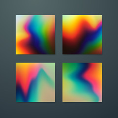 Fluid iridescent multicolored backgrounds.