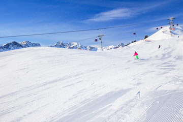 Fototapeta na wymiar Fellhorn Ski resort, Bavarian Alps, Oberstdorf, Germany