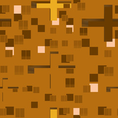 Abstract seamless pattern set : urban rhythm on brown background.