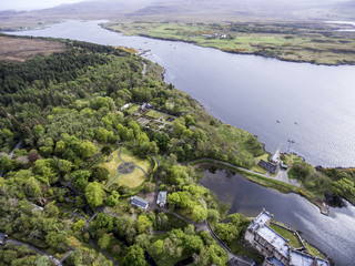 Fototapeta na wymiar Aearial shot Landscape Loch Dunvegan Isle of Skye Scotland Great Britain 3