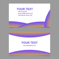 Fototapeta premium Curved design business card template set