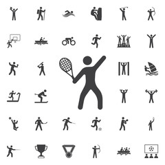 Tennis icon Vector Illustration on the white background.