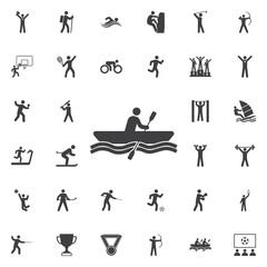 Rowing icon Vector Illustration on the white background.