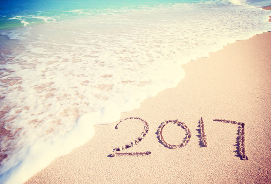 Celebrating 2017 on a tropical beach