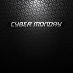 Cyber Monday vector background. Sale illustration. Abstract technology