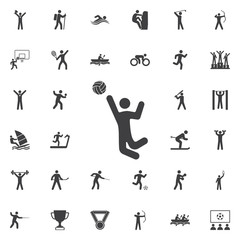 Volleyball Icon Vector Illustration on the white background.