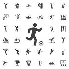 football player Icon Vector Illustration on the white background.
