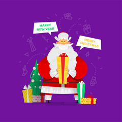 Santa Claus vector illustration.