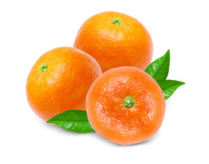 Tangerine isolated on white