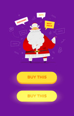 Santa Claus vector illustration.